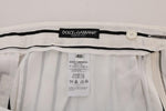 Pantaloni eleganti in cotone a righe bianche Dolce & Gabbana - IT50-L