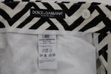 Pantaloni casual in lino con righe bianche e nere Dolce&Gabbana-IT52-XL