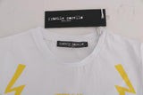 T-shirt girocollo di cotone bianco di Frankie Morello - Taglia L