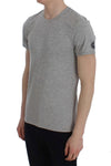 T-shirt con scollo a V a girocollo grigio modal Ermanno Scervino-IT48-M