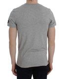 T-shirt con scollo a V a girocollo grigio modal Ermanno Scervino-IT48-M