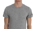 T-shirt con scollo a V a girocollo grigio modal Ermanno Scervino-IT48-M