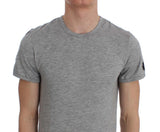 T-shirt con scollo a V a girocollo grigio modal Ermanno Scervino-IT48-M