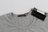 T-shirt con scollo a V a girocollo grigio modal Ermanno Scervino-IT48-M