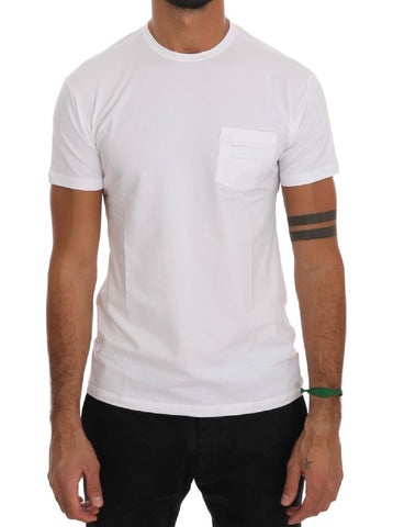 T-Shirt Girocollo in cotone bianco di Daniele Alessandrini - Taglia S