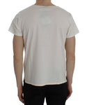 T-shirt Ermanno Scervino White Cotton Henley Beachwear - Taglia IT48-M