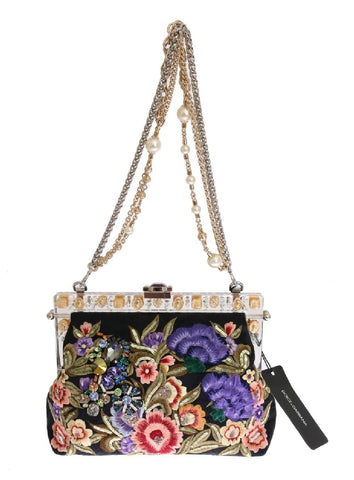 Dolce & Gabbana Borsa ricamata floreale multicolore VANDA