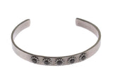 Bracciale rigido in argento 925 con cristallo nero Nialaya - Taglia M