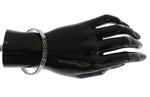 Bracciale rigido in argento 925 con cristallo nero Nialaya - Taglia M