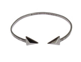 Bracciale rigido Nialaya Arrow in argento 925 nero - Taglia L