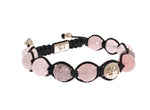 Bracciale in argento 925 al quarzo rosa CZ Nialaya - Taglia M