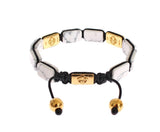 Bracciale Nialaya CZ Howlite in oro 925 - Taglia S