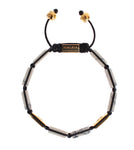 Bracciale Nialaya CZ Howlite in oro 925 - Taglia S