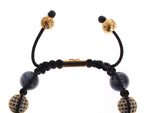 Bracciale Nialaya Blue CZ Coral Gold 925 - Taglia M