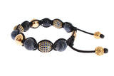 Bracciale Nialaya Blue CZ Coral Gold 925 - Taglia M