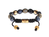 Bracciale Nialaya Blue CZ Coral Gold 925 - Taglia M