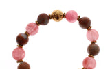 Braccialetto Nialaya Cherry Quartz in oro giallo 18 carati - Taglia S