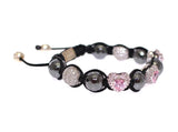 Nialaya Ematite rosa chiaro CZ 925 Bracciale in argento - Taglia S