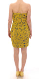 SACHIN & BABI Mini Shift Dress giallo blu senza spalline - IT42-M