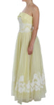 Abito Maxi Gown in pizzo bianco giallo Dolce & Gabbana - Taglia IT40-S