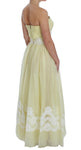 Abito Maxi Gown in pizzo bianco giallo Dolce & Gabbana - Taglia IT40-S