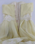 Abito Maxi Gown in pizzo bianco giallo Dolce & Gabbana - Taglia IT40-S