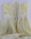 Abito Maxi Gown in pizzo bianco giallo Dolce & Gabbana - Taglia IT40-S