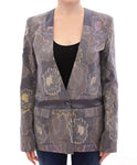 Roberto Fragata Blazer in cotone a fiori multicolore in seta - IT42-M