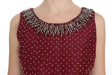 Abito completo Dolce & Gabbana Bordeaux con sfera di cristallo-IT44-L