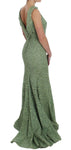 Abito Maxi in Pizzo Floreale Verde Dolce & Gabbana - Taglia IT40-S