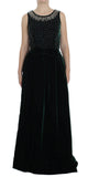 Abito lungo Maxi in cristallo verde velvet Dolce & Gabbana - IT40-S