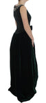 Abito lungo Maxi in cristallo verde velvet Dolce & Gabbana - IT40-S