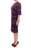 Dolce & Gabbana Abito in pizzo con pizzo floreale viola - IT42-M