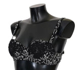 Reggiseno in pizzo con pizzo bianco in seta nera Dolce & Gabbana-IT3-M