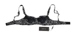 Reggiseno in pizzo con pizzo bianco in seta nera Dolce & Gabbana-IT3-M