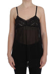 Top in pizzo floreale in seta nera Dolce & Gabbana - Taglia IT2-S