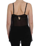 Top in pizzo floreale in seta nera Dolce & Gabbana - Taglia IT2-S