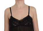 Top in pizzo floreale in seta nera Dolce & Gabbana - Taglia IT2-S