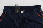 Pantaloncini pigiameria stretch in seta blu Dolce & Gabbana - IT1-XS