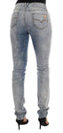 Versace Jeans Jeans strappati stretch strappati blu lavaggio - W27