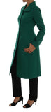 Trench lungo cappotto in lana verde Dolce & Gabbana - Taglia IT38-XS