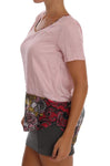 Top di Versace Jeans Pink Motive Stretch Blouse - Taglia IT48-XL