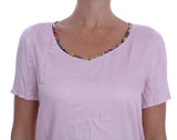 Top di Versace Jeans Pink Motive Stretch Blouse - Taglia IT48-XL