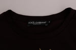 T-Shirt Motivo 2017 in cotone marrone Dolce & Gabbana - Taglia IT44-L