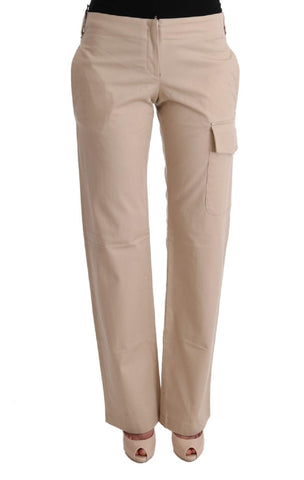 Pantaloni regular fit in cotone beige Ermanno Scervino - Taglia IT40-S