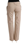 Pantaloni regular fit in cotone beige Ermanno Scervino - Taglia IT40-S