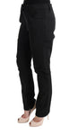 Pantaloni casual Ermanno Scervino in cotone nero slim fit - IT48-XXL