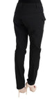 Pantaloni casual Ermanno Scervino in cotone nero slim fit - IT48-XXL