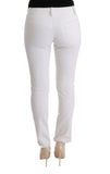 Pantaloni casual slim fit Ermanno Scervino in cotone bianco - IT40-S