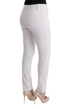 Pantaloni casual slim fit Ermanno Scervino in cotone bianco - IT40-S